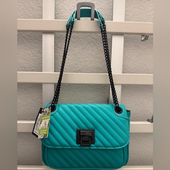 NWT Badgley Mischka Teal Blue/Green Crossbody Handbag Purse - Picture 6 of 6